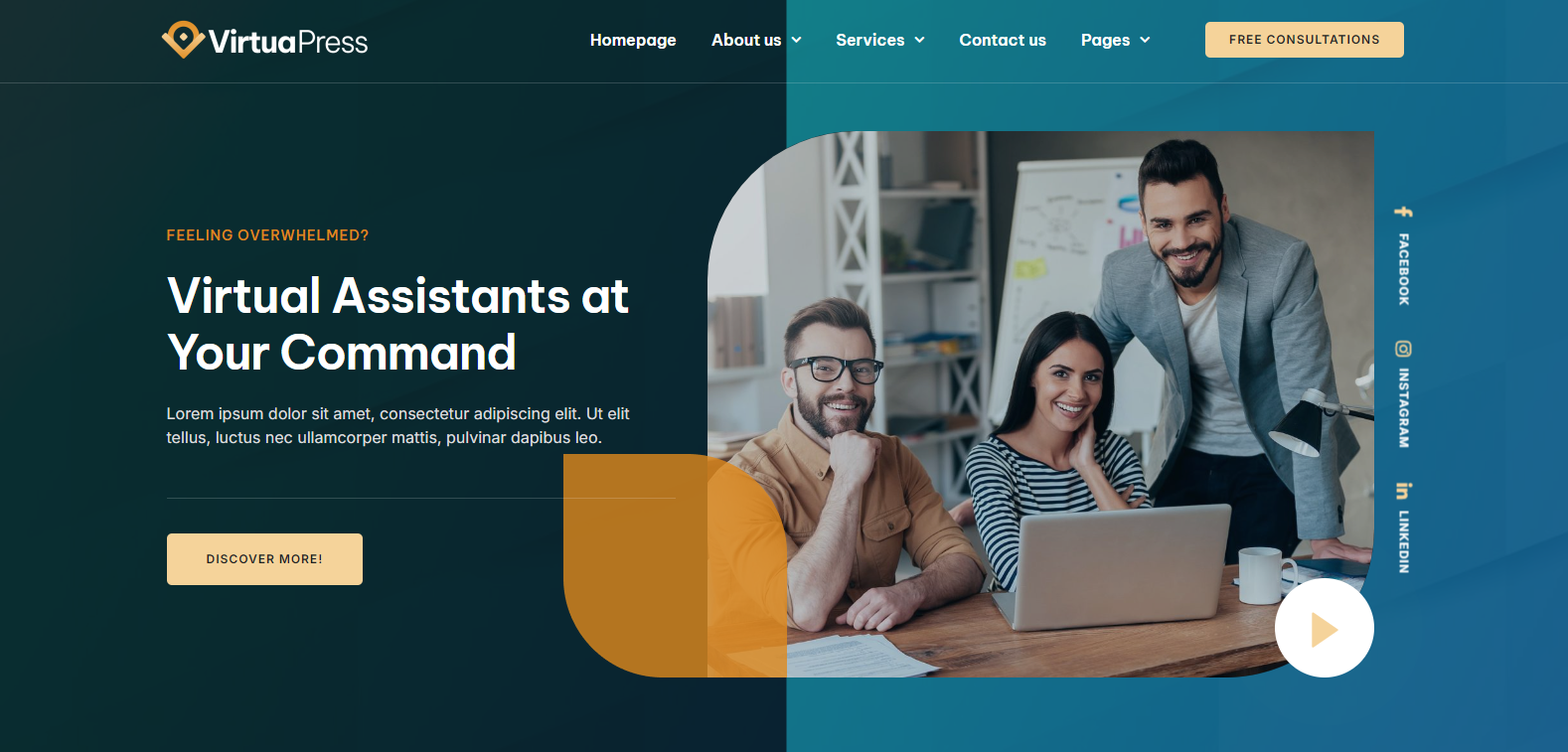 Virtual Assistant Service Elementor Template Kit